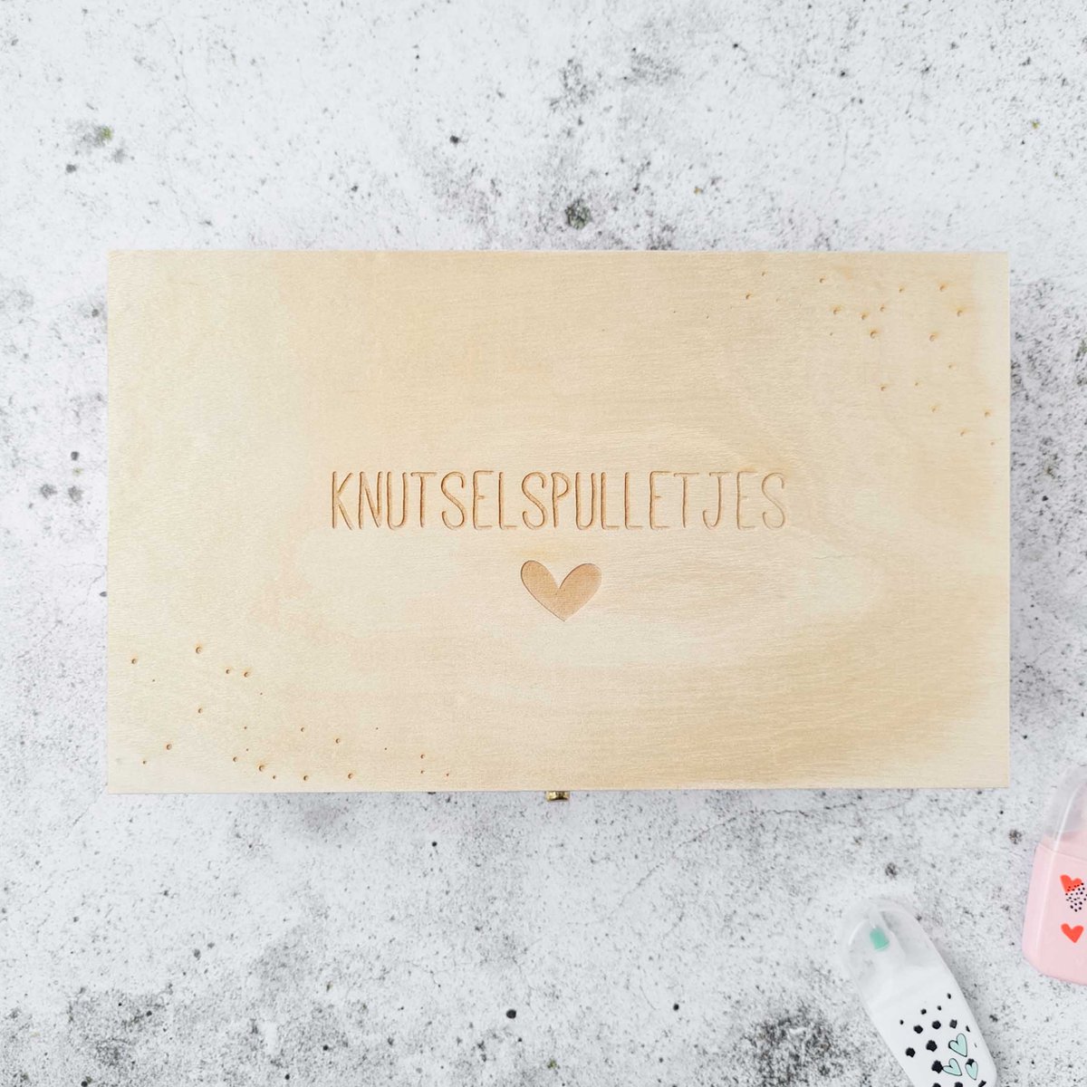 Knutseldoos - hartje - knutselspulletjes bewaren - SUS Design