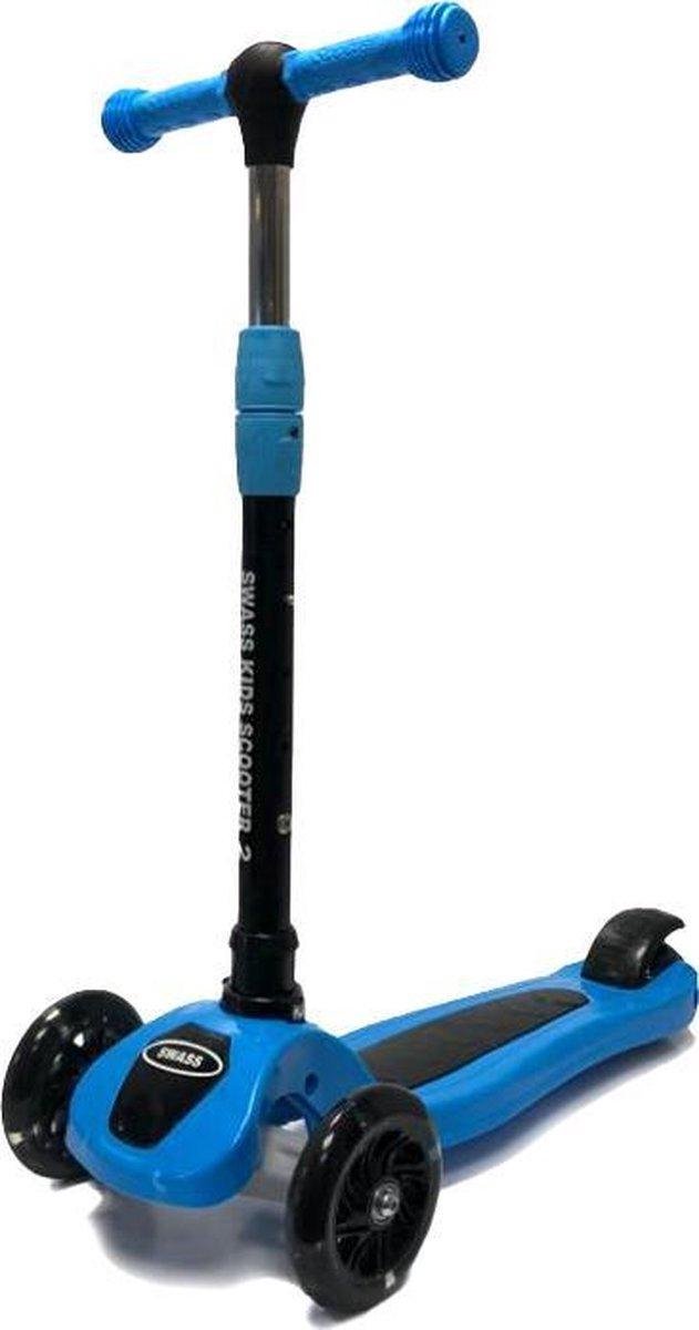 SWASS Kids Scooter Step 2 - LED + SOUND - Blauw