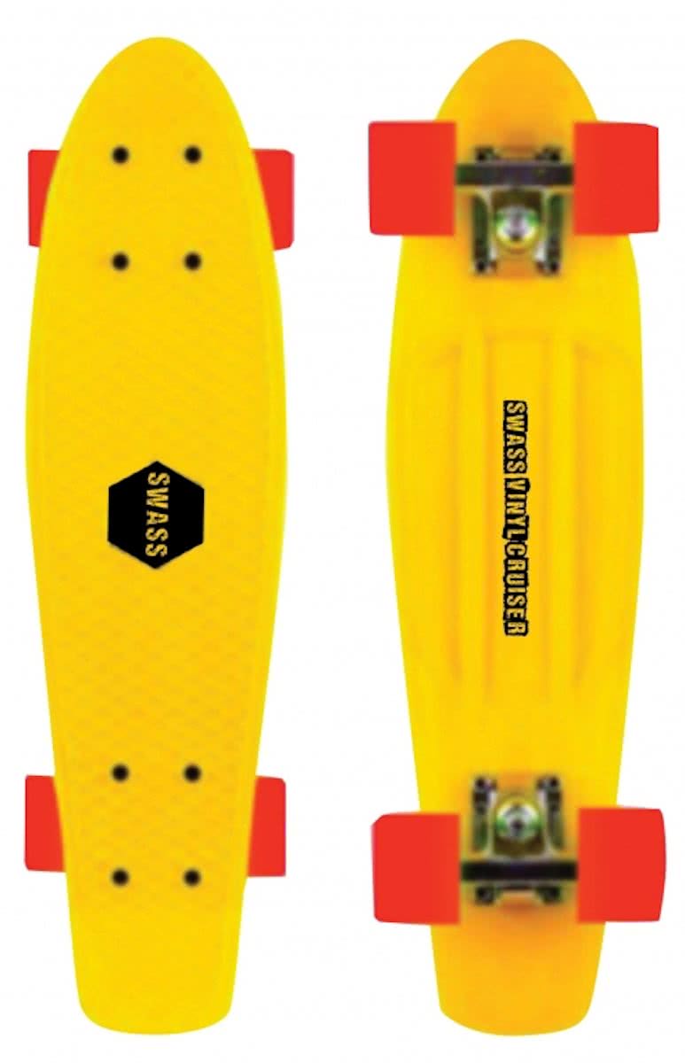 SWASS Vinyl Cruiser Skateboard geel/oranje