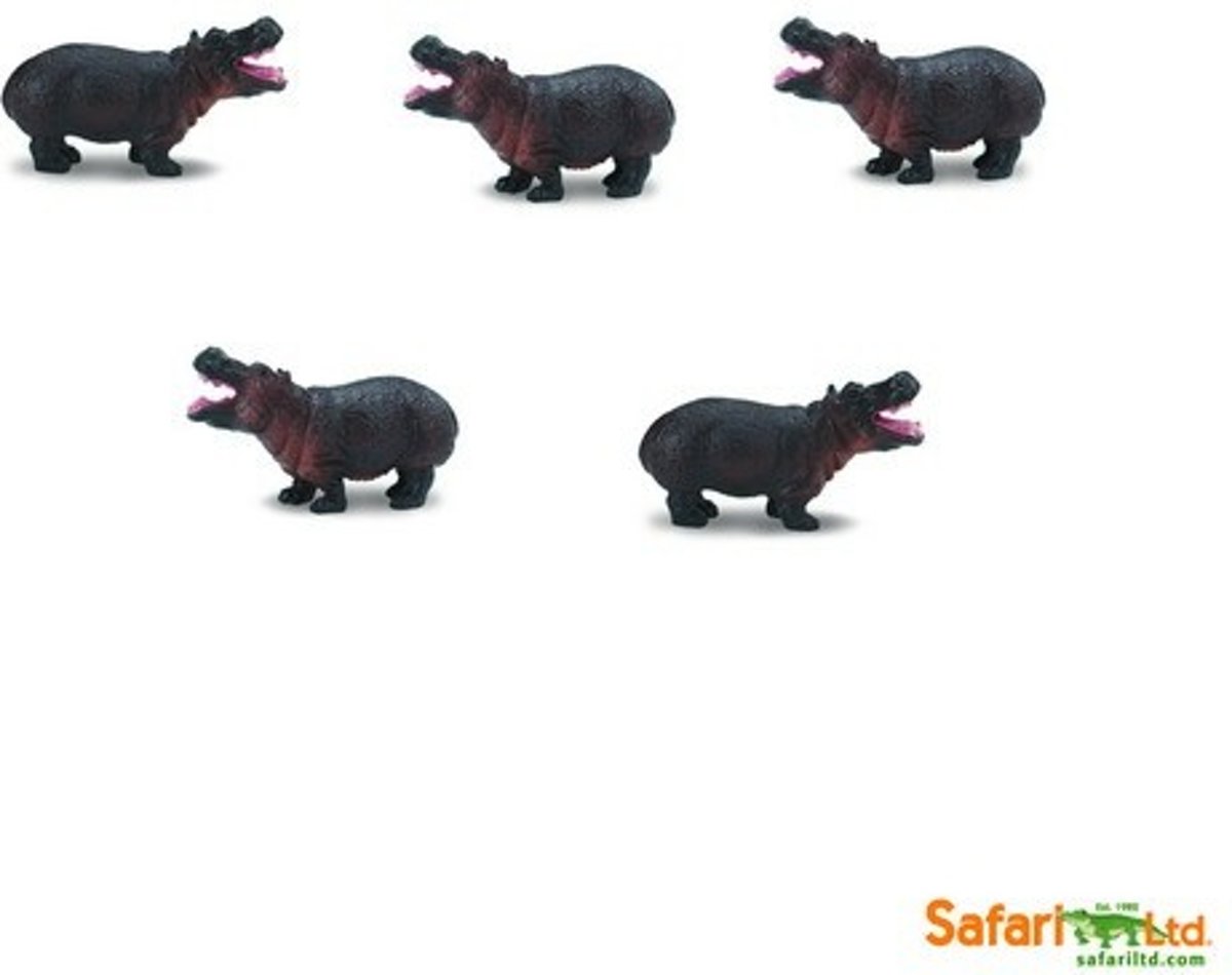 Good Luck Mini Figuren nijlpaarden 10 stuks