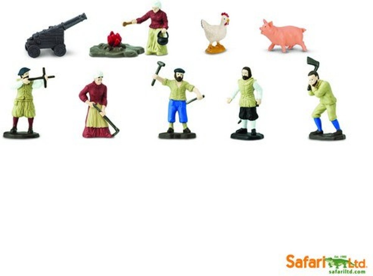 Jamestown kolonisten Minifiguren 9 stuks