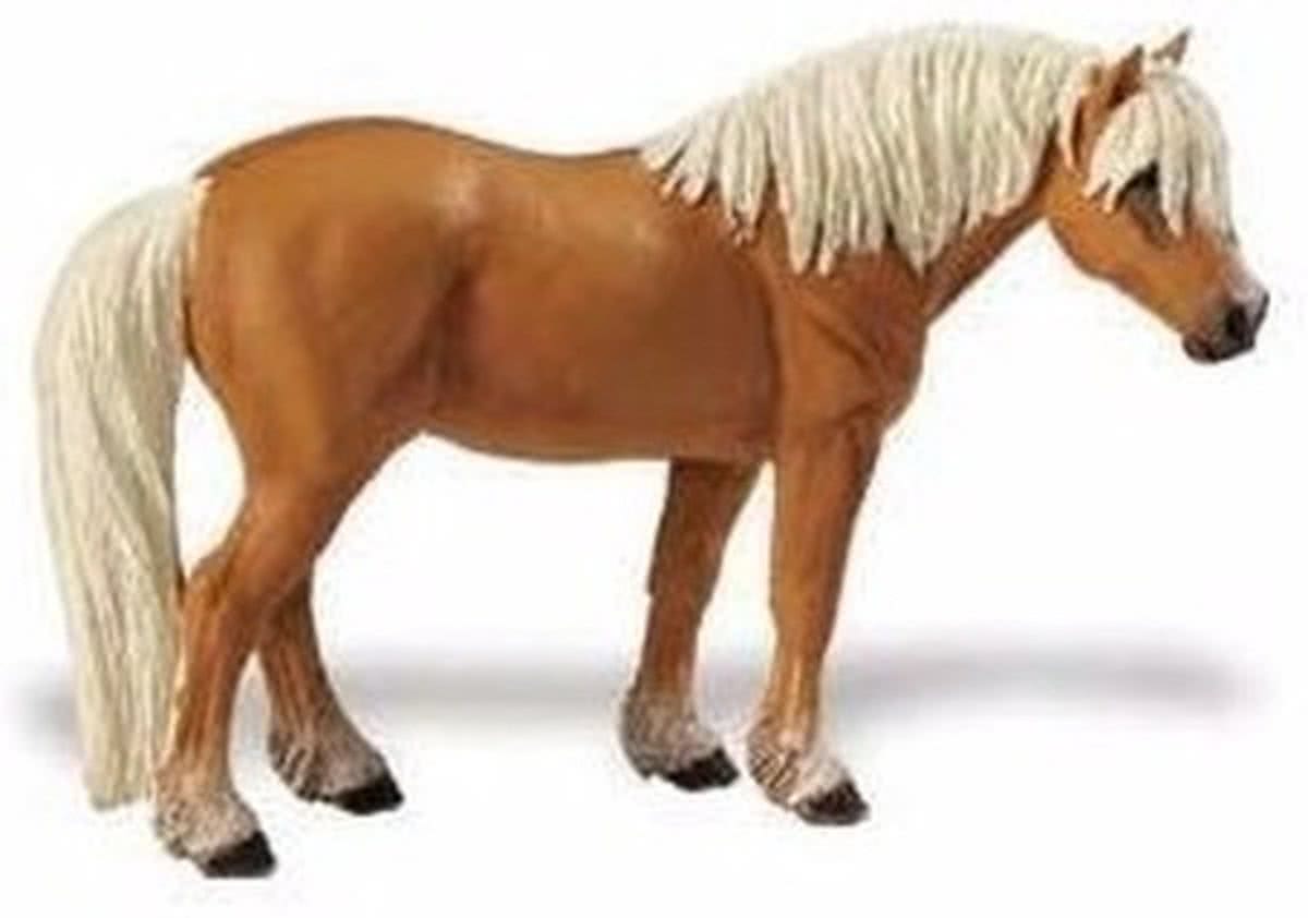 Plastic Haflinger paard merrie 11 cm - speelgoed diertje / miniatuur dier