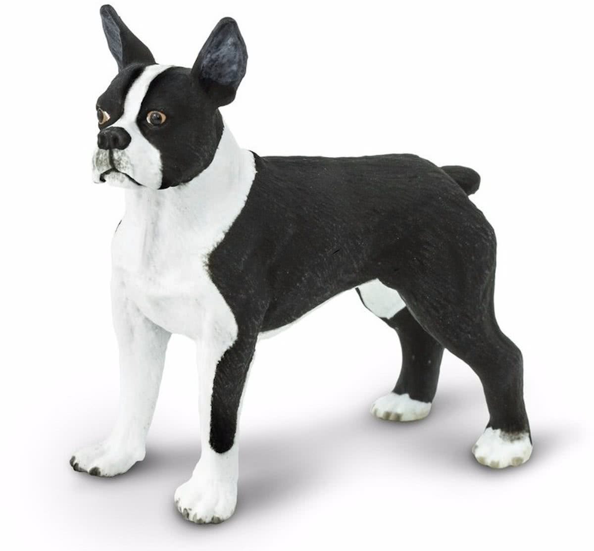 Plastic speelgoed Bostonterrier hond 5 cm