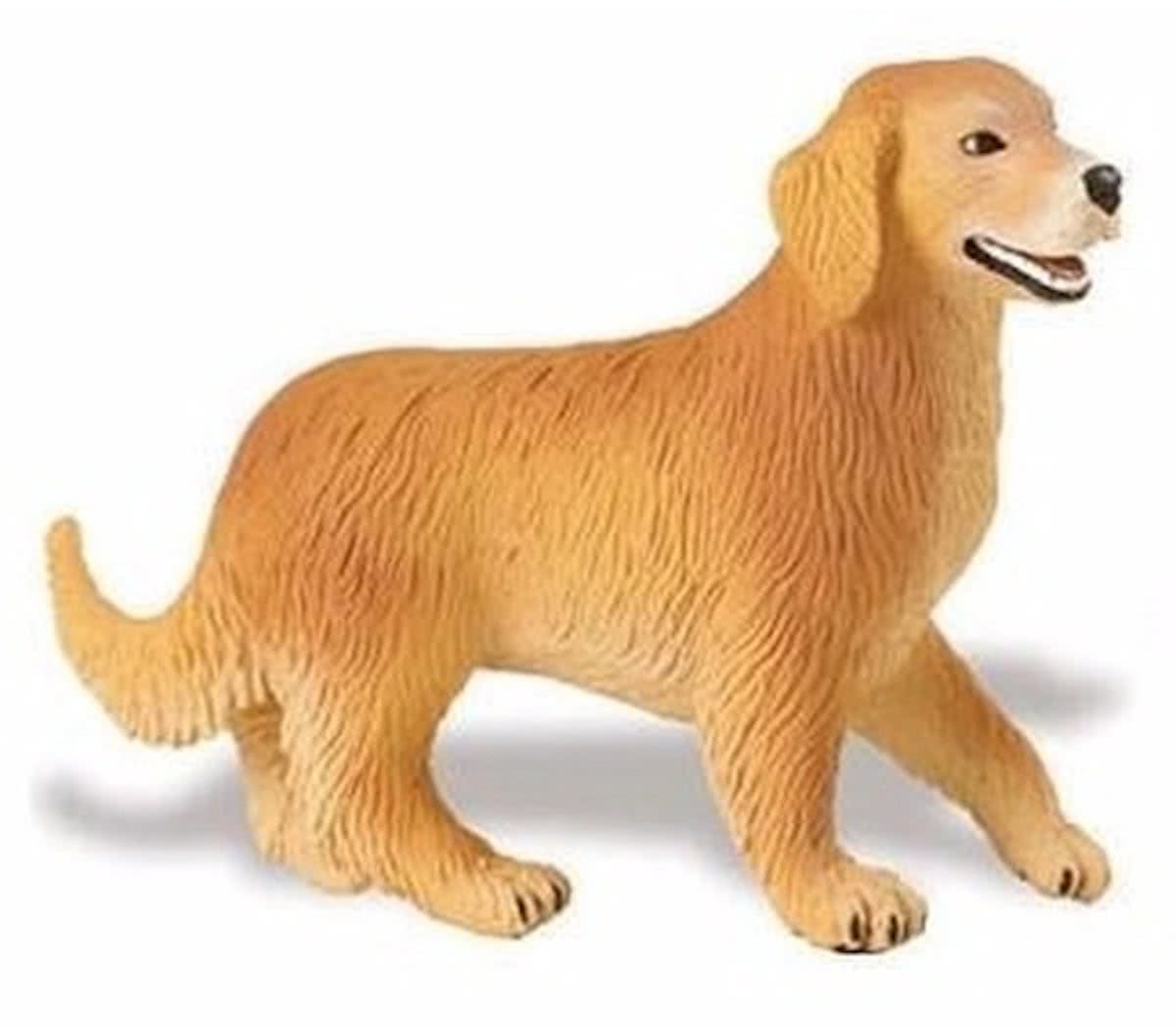 Plastic speelgoed Golden Retriever hond 10 cm