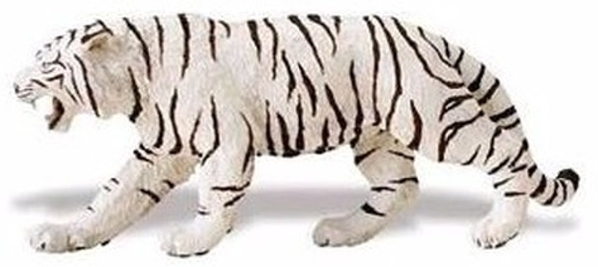 Plastic witte tijger 15 cm - Speelfiguur