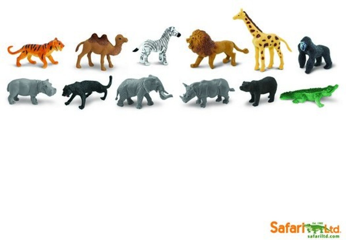 dieren uit afrika Minifiguren 12 stuks