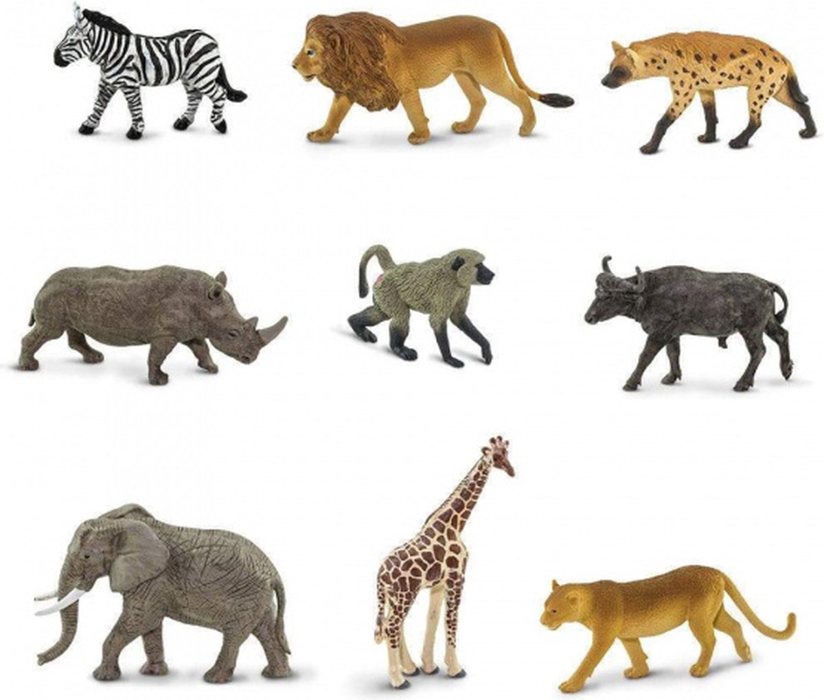 ApolloX speelfiguren Zuid-Afrikaanse dieren Toob junior 9-delig