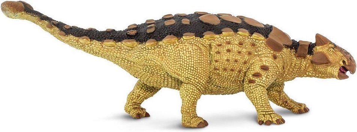 Safari Dinosaurus Ankylosaurus Junior 19 Cm Rubber Geel/bruin/zwart