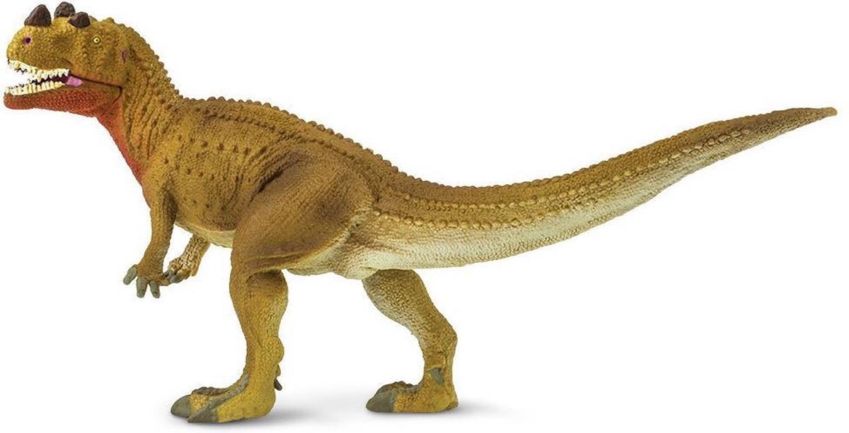 Safari Dinosaurus Ceratosaurus Junior 19 Cm Rubber Bruin/wit