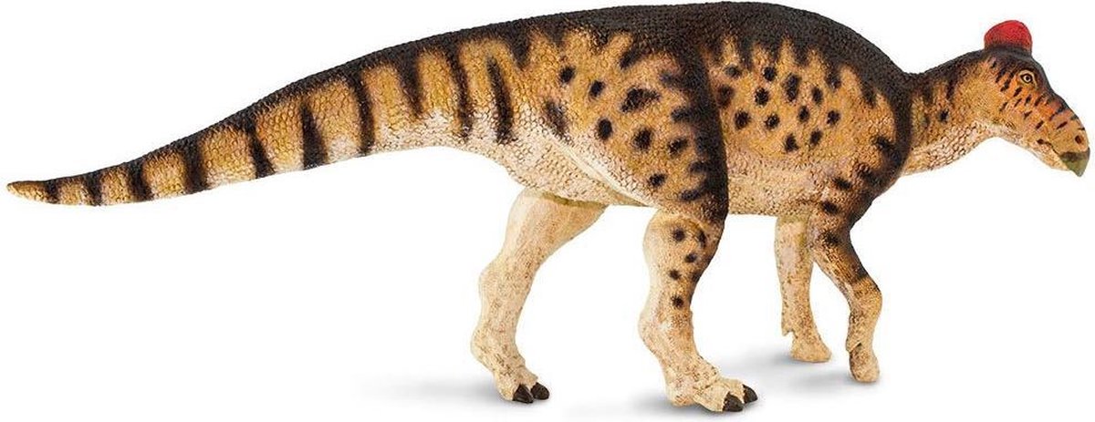 Safari Dinosaurus Edmontosaurus Junior 26 Cm Rubber Bruin/rood