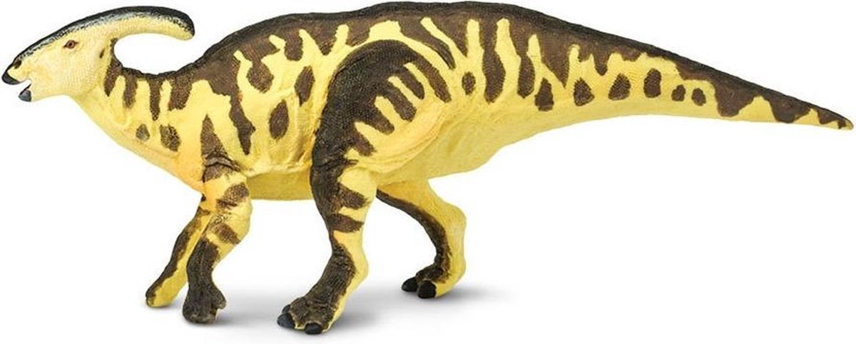 Safari Dinosaurus Parasaurolophus Junior 17 Cm Rubber Geel/bruin