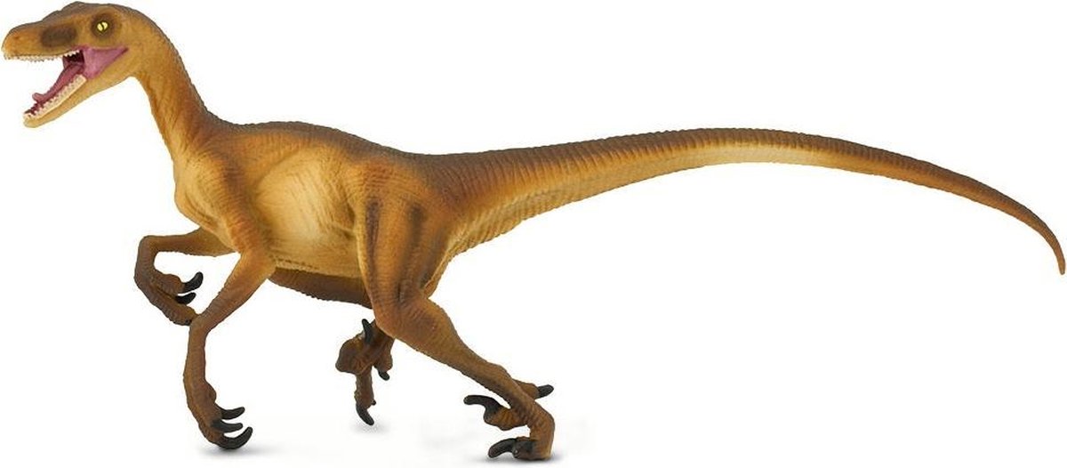 Safari Dinosaurus Velociraptor Junior 21 Cm Rubber Bruin