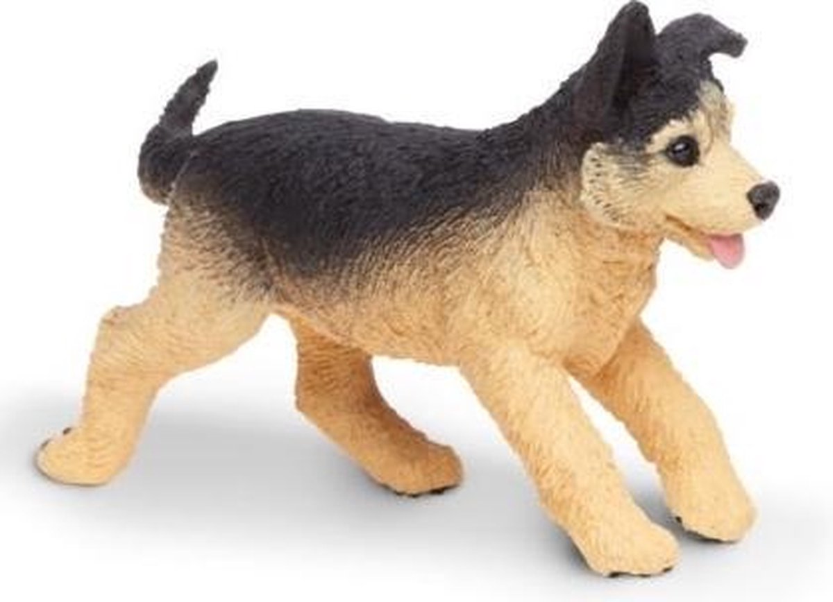 Safari Speeldier Duitse Herder Pup 6 Cm Bruin/zwart