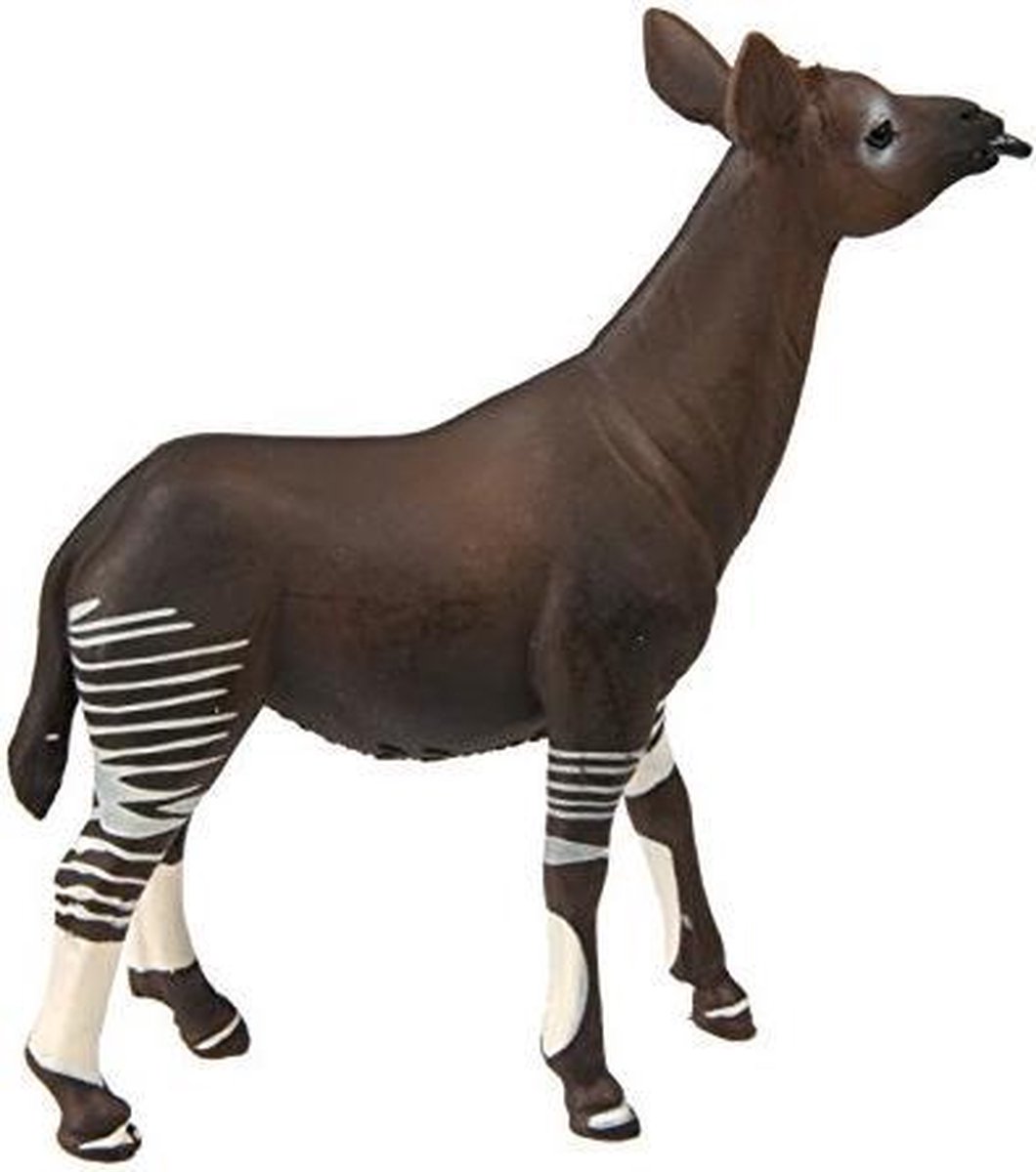 Safari Speeldier Okapi Junior 10 X 11,5 Cm Bruin/wit/zwart