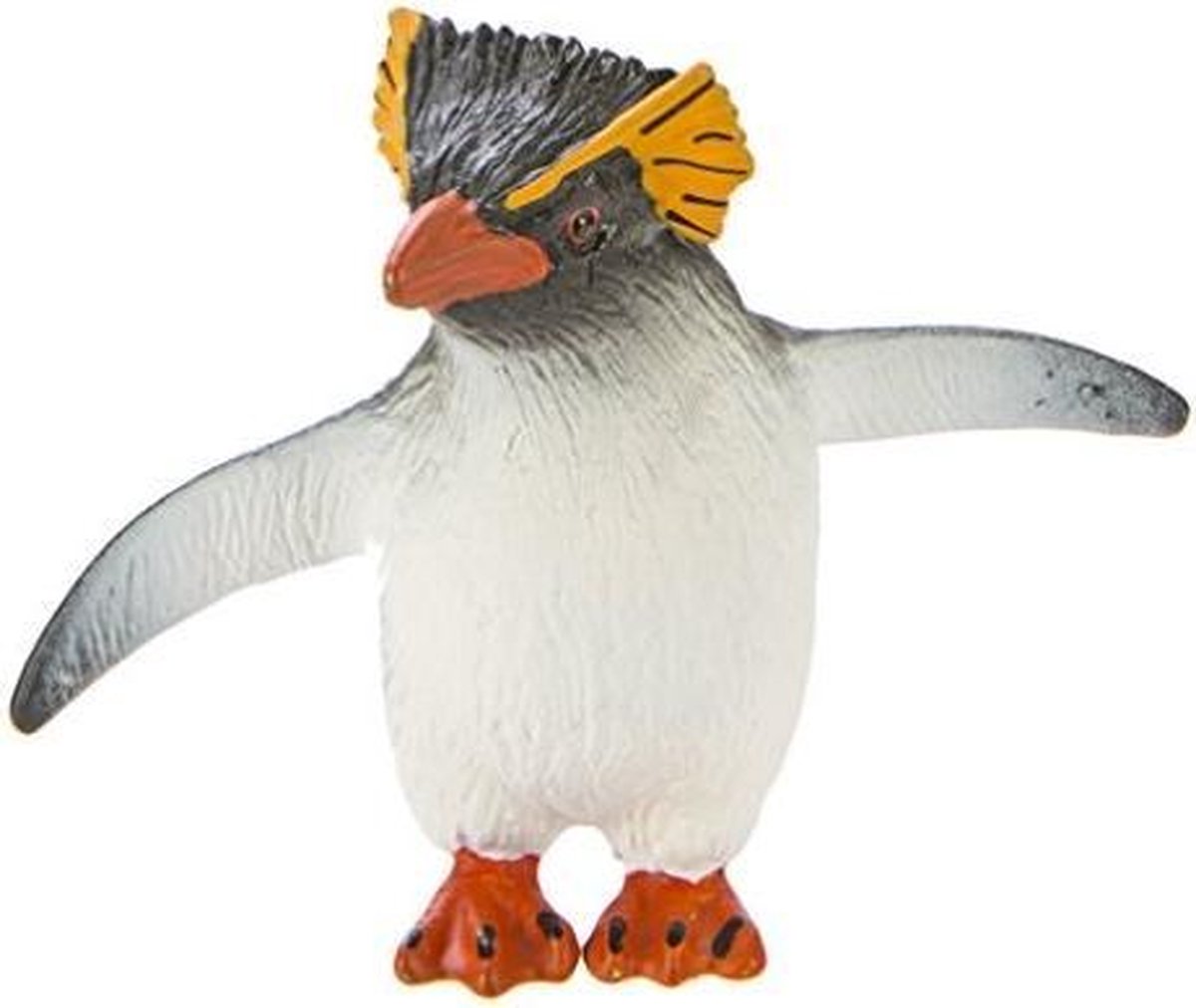 Safari Speeldier Rockhopper Pinguin Junior 6 X 7,6 Cm Wit/blauw