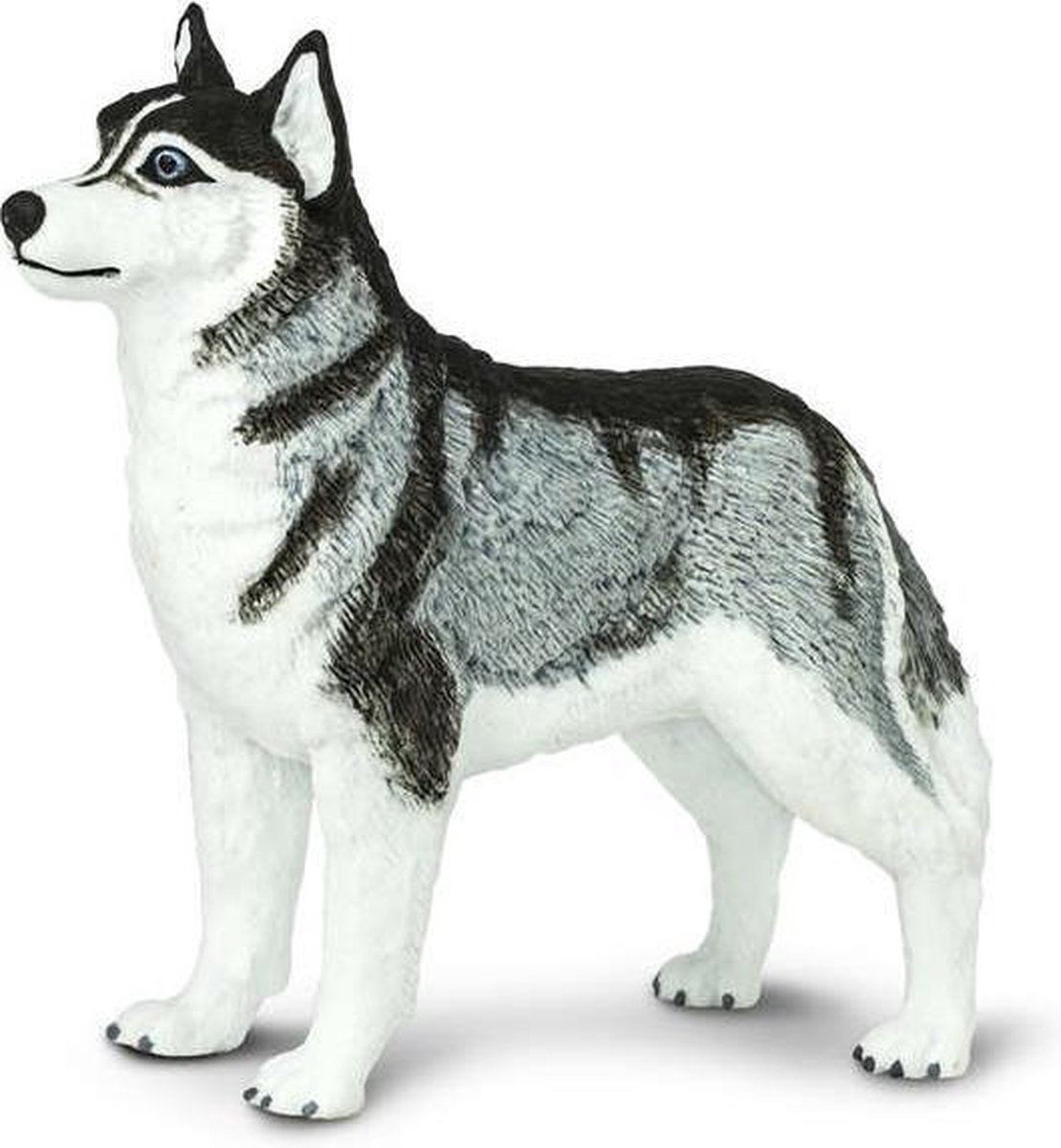 Safari Speeldier Siberische Husky 8,25 Cm Zwart/wit