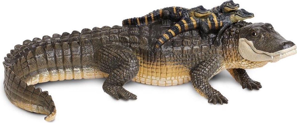 Safari Speeldieren Alligator Met Jongen 29,2 Cm Groen/bruin