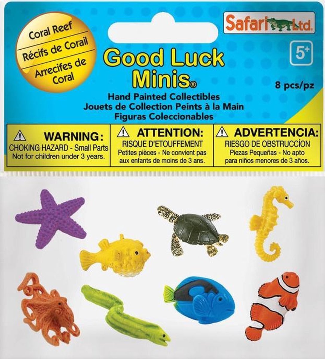 Safari Speeldierenset Coral Reef Junior 2,5 Cm Multicolor 8-delig