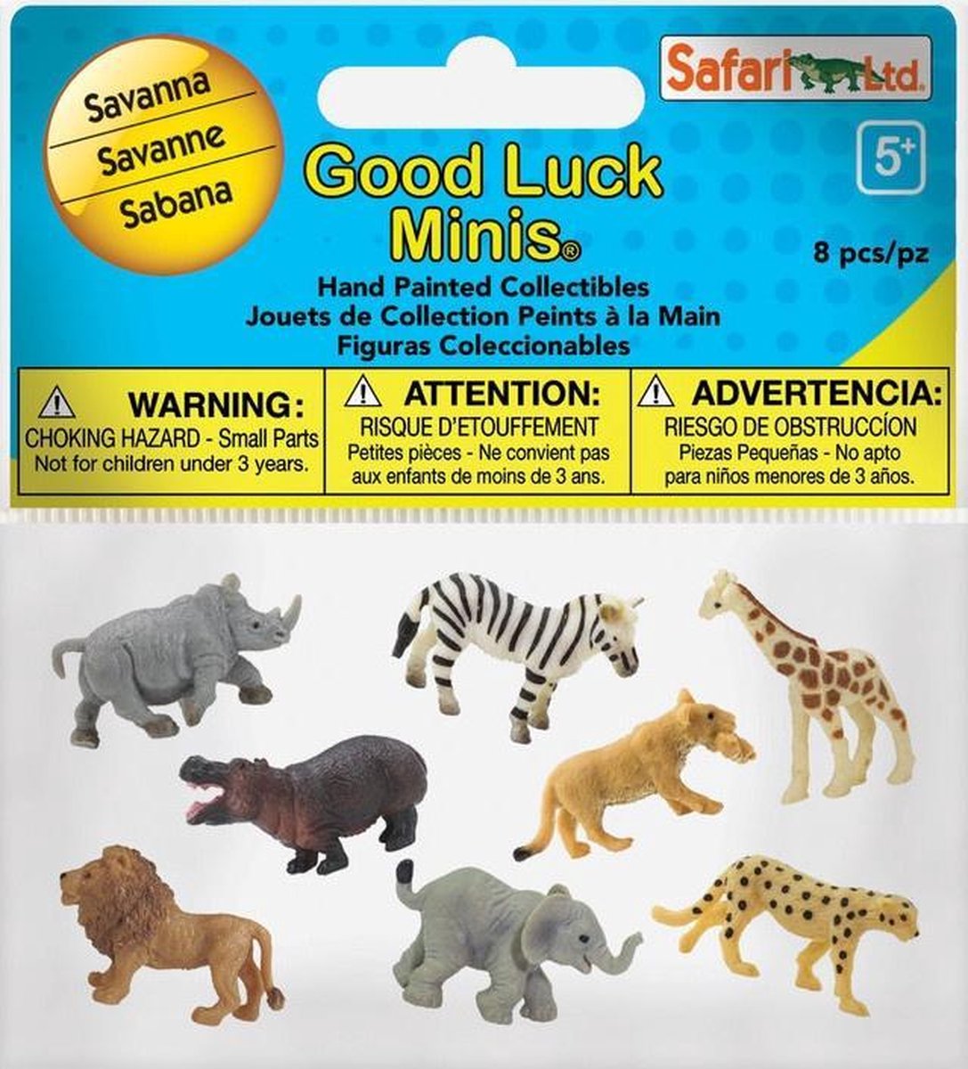 Safari Speeldierenset Gl Savanne Junior 2,5 Cm 8-delig