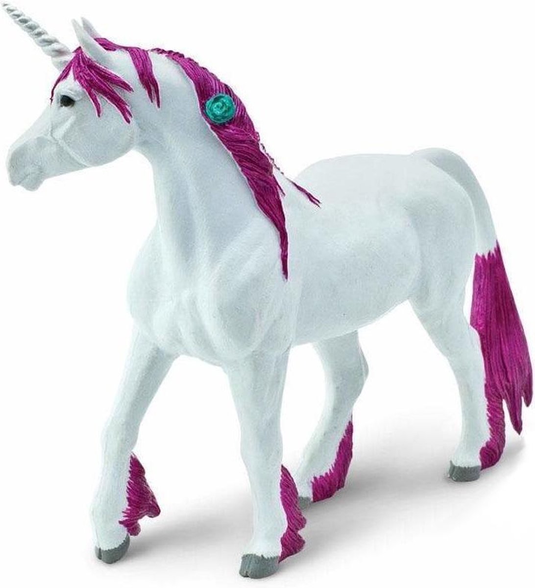 Safari Speelfiguur Pink Unicorn Meisjes 14 Cm Wit/lila