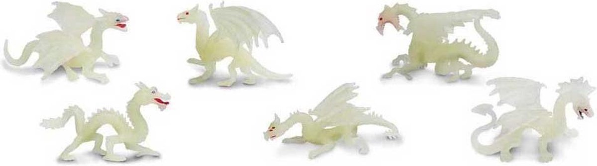 Safari Speelset Glow-in-the-dark Toob Dragons Junior 6-delig