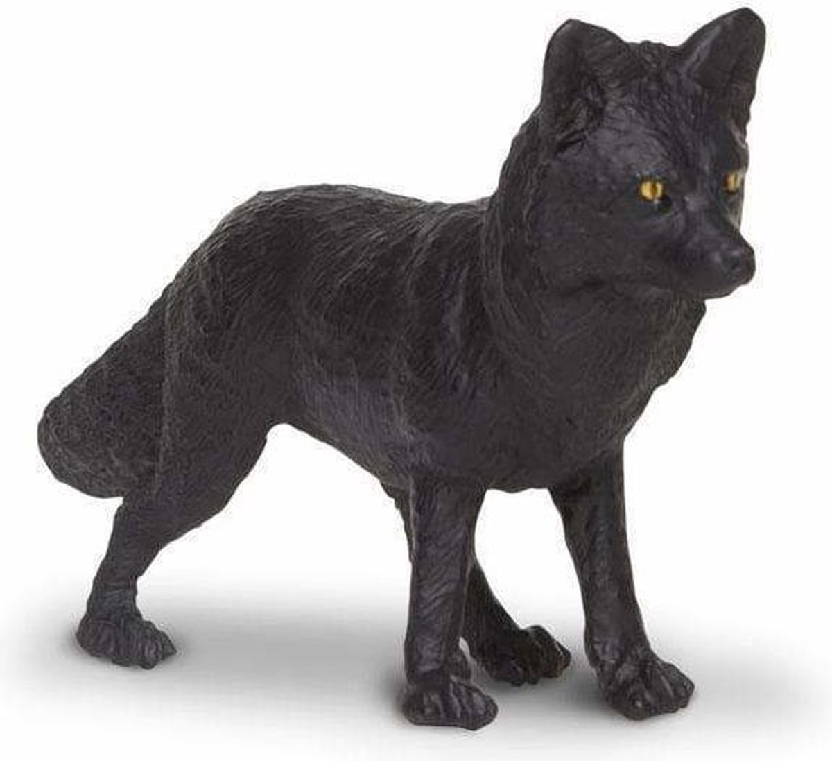 Safari Wilde Dieren Wolf Junior 8,5 Cm Zwart