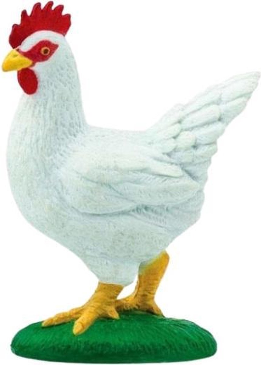 boerderij Leghorn kip junior 5,5 cm wit