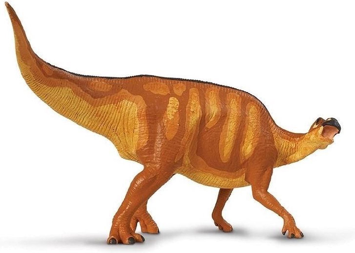 dinosaurus Edmontosaurus junior 26 cm rubber bruin/rood