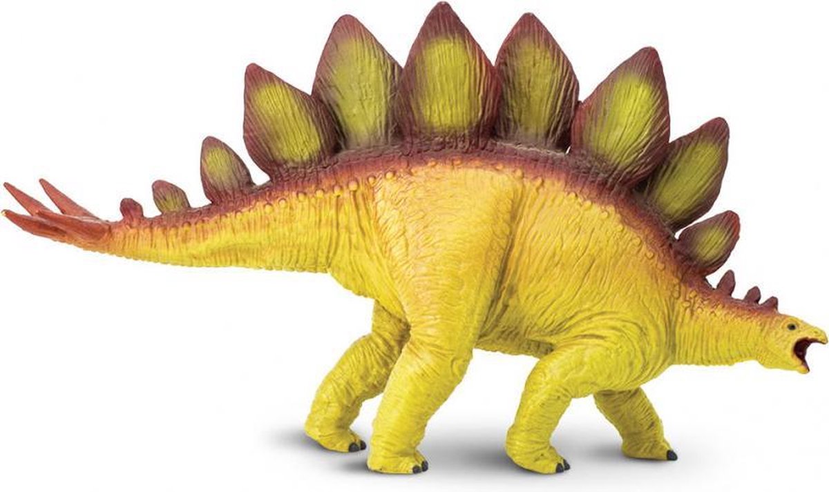 dinosaurus Stegosaurus junior 31 cm rubber geel/bruin