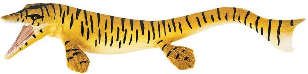 dinosaurus Tylosaurus junior 24 cm rubber geel/zwart