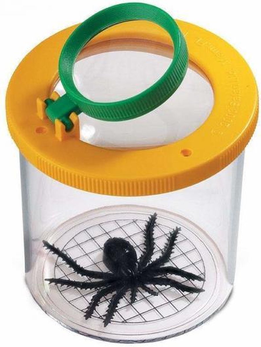 insectenpot junior 6,5 cm geel/transparant 2-delig