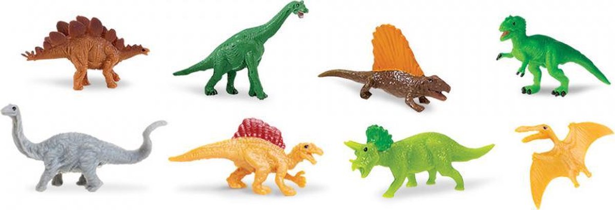 mini-figuren Good Luck dino 2 cm rubber 8 stuks