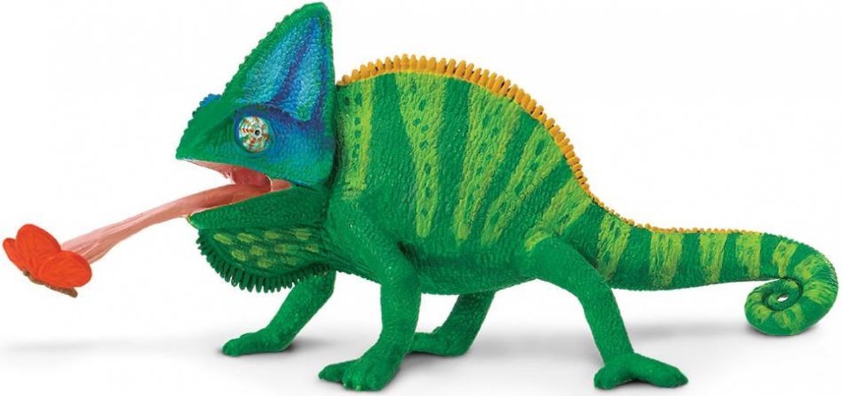 speeldier kameleon 23,5 cm groen/blauw