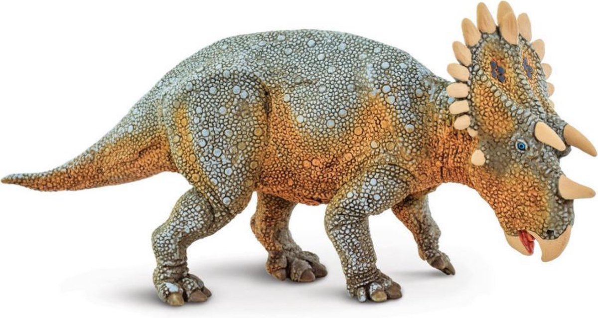 speeldier regaliceratops junior 17 x 7 cm grijs/oranje