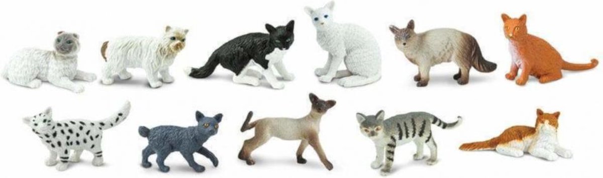 speelfigurenset Domestic Cats junior 11-delig