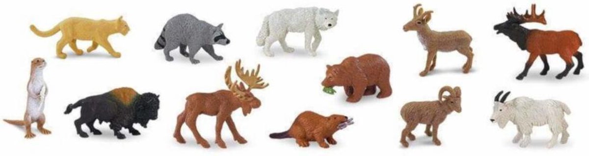 speelfigurenset North American Wildlife junior 12-delig