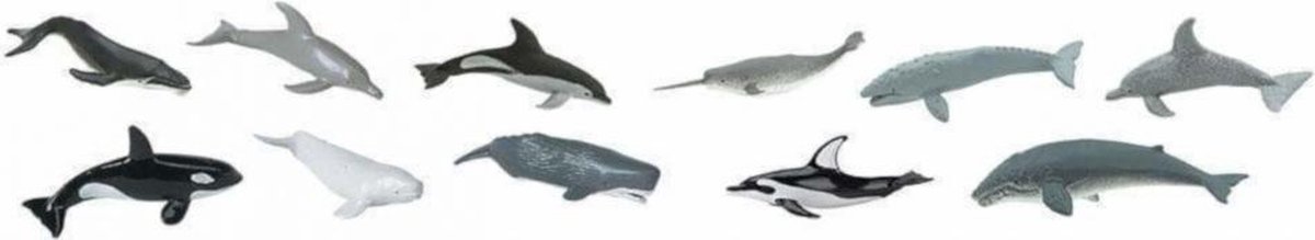 speelfigurenset Whales & Dolphins junior 11-delig