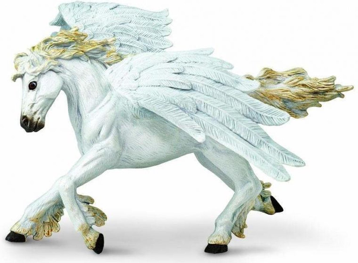 speelfiguur Pegasus junior 12,3 x 14,1 cm wit/goud