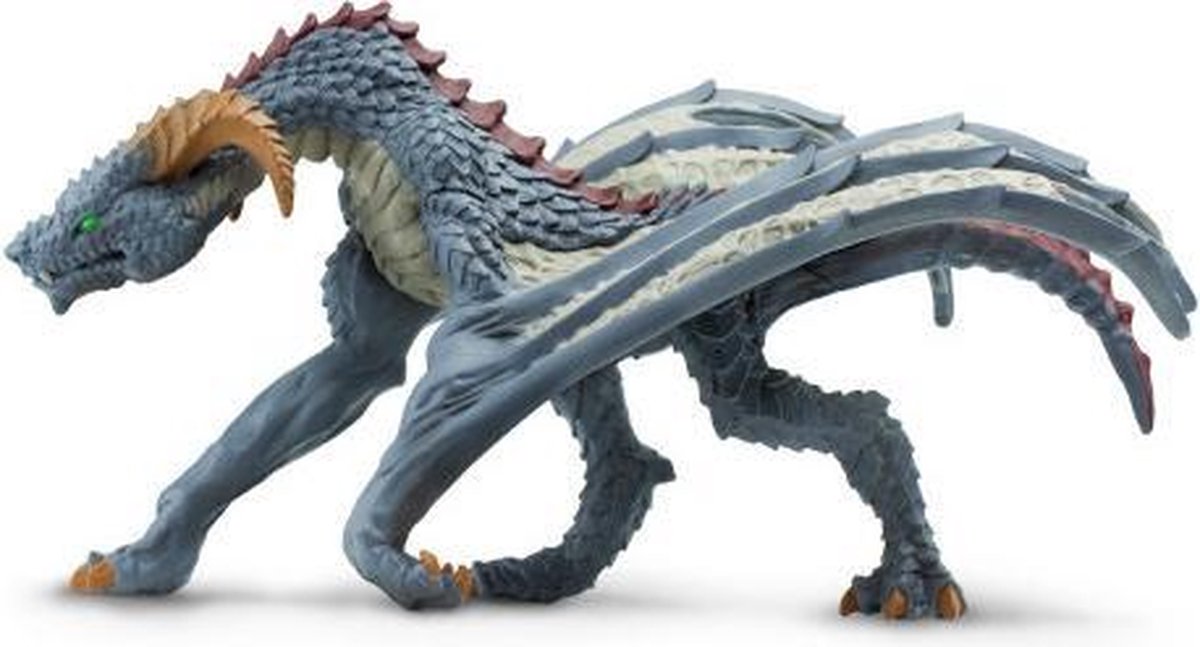 speelfiguur cave dragon junior 13 x 10,5 cm blauw