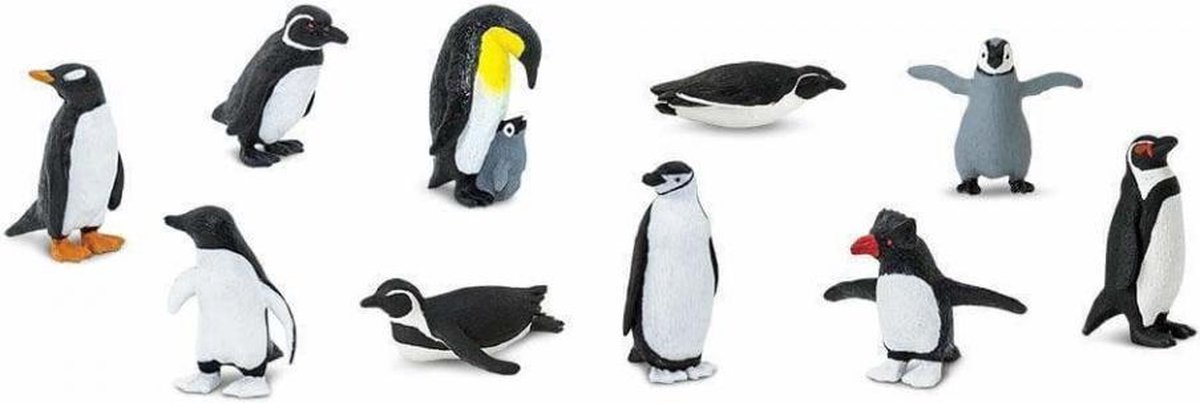 speelset Penguins Toob junior zwart/wit 10-delig