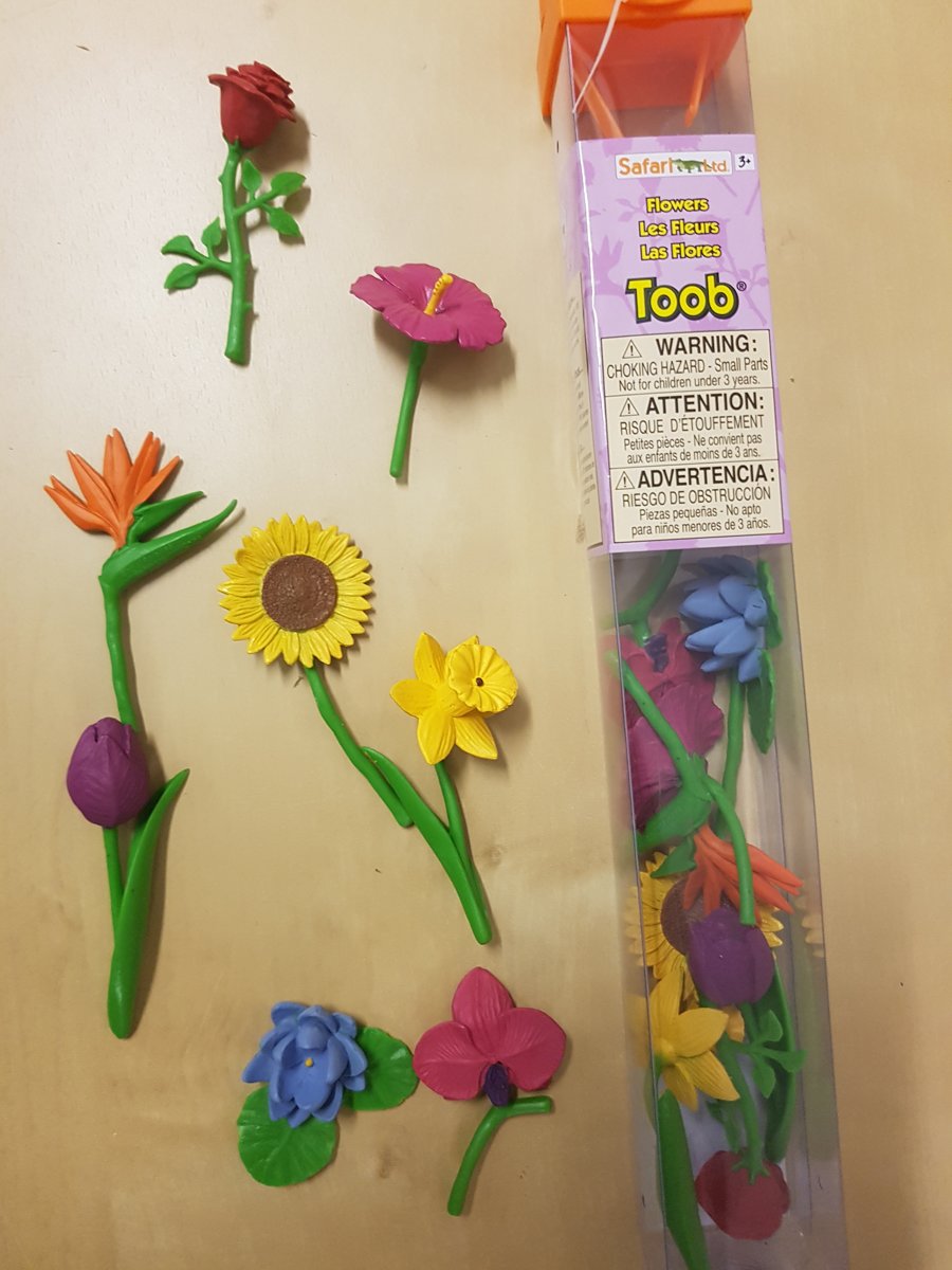 tube met 8 mini figuren van bloemen