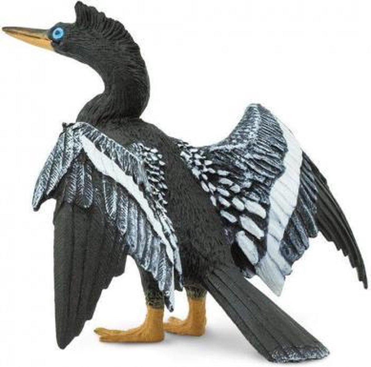 wilde dieren Anhinga junior 8,3 cm zwart/zilver