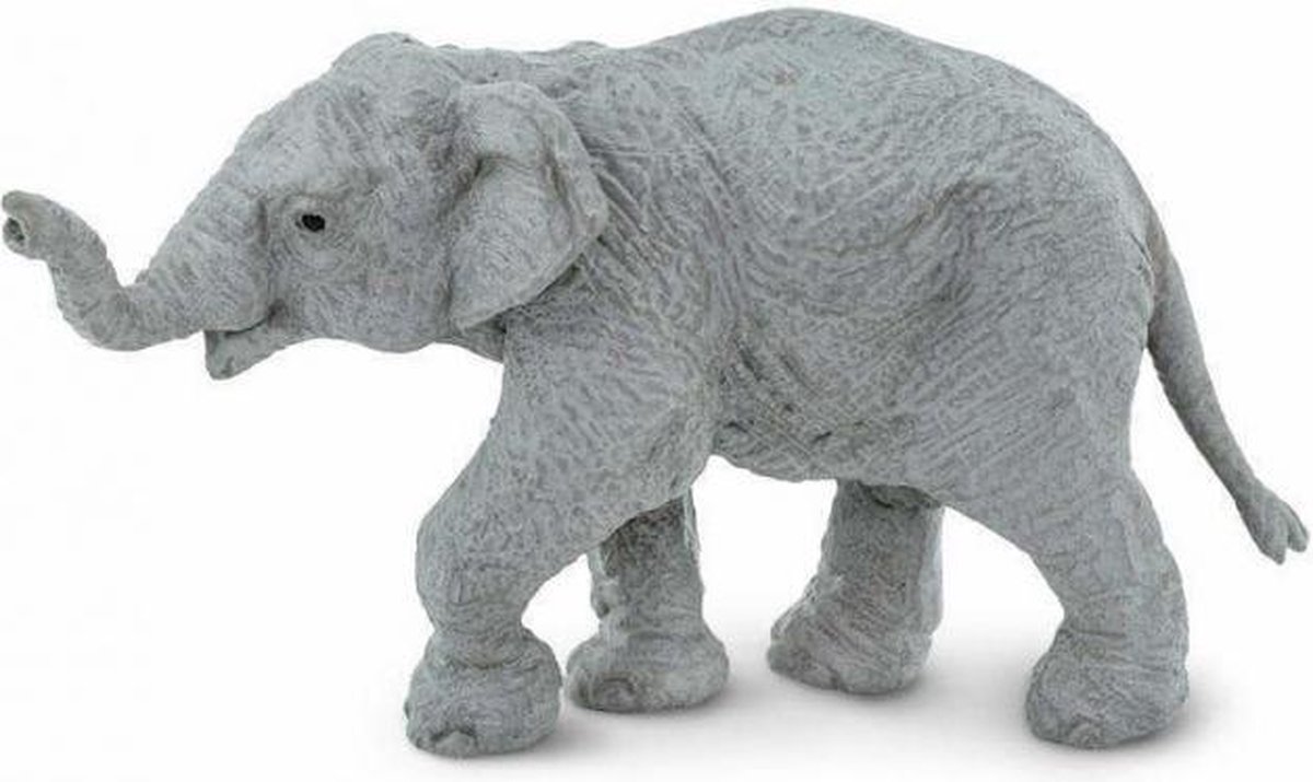 wilde dieren Aziatische olifant kalf junior 9,5 cm grijs