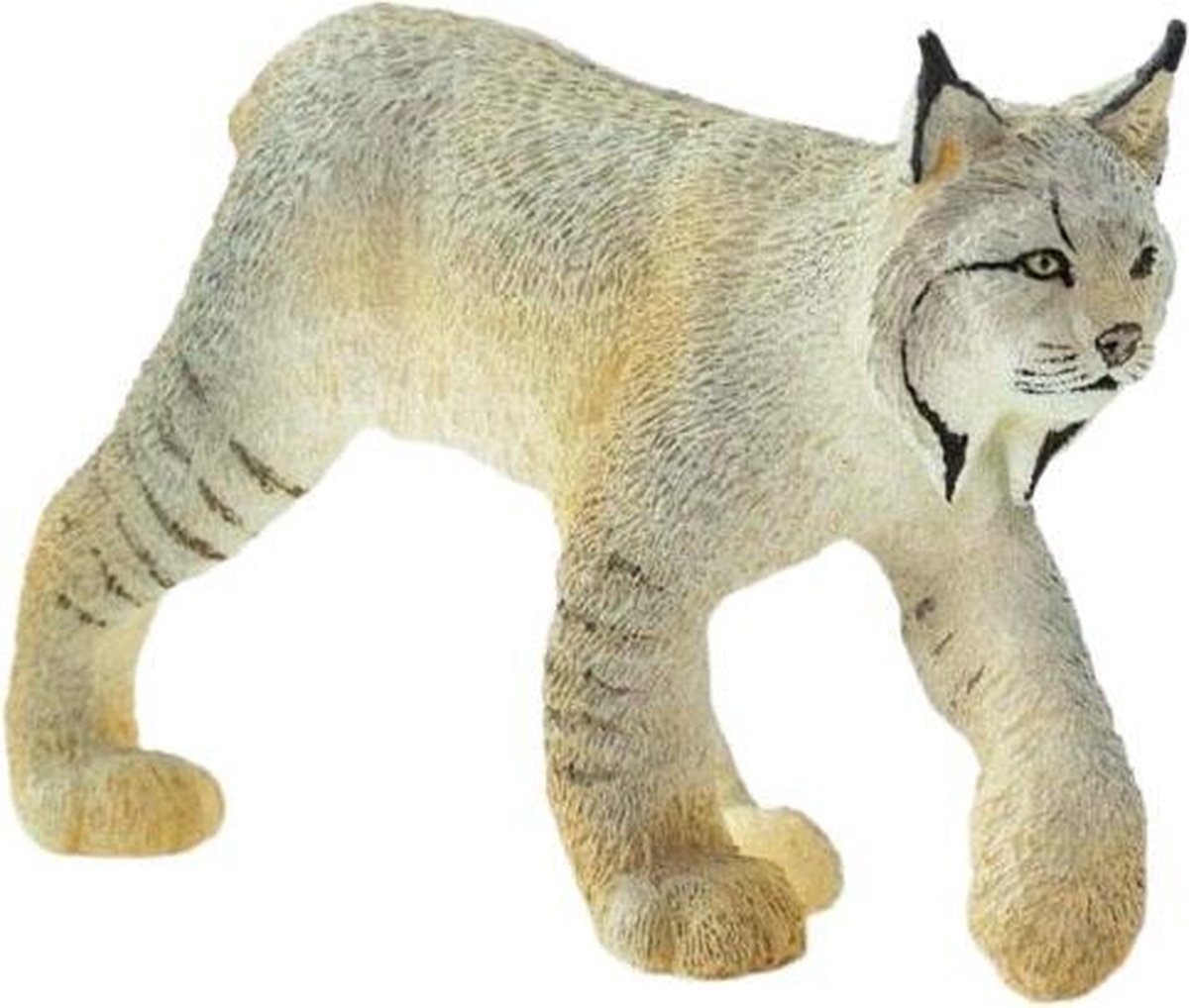 wilde dieren Lynx junior 9 cm lichtbruin/wit