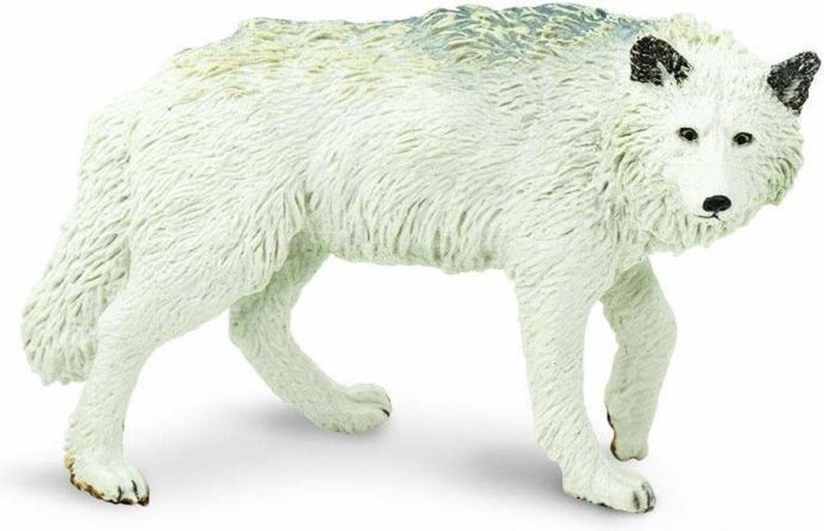 wilde dieren Witte wolf junior 9,3 cm wit