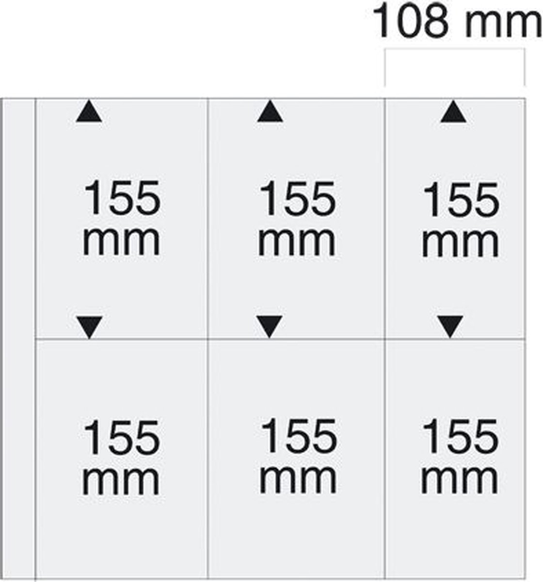 SAFE Insteekbladen voor ansichtkaarten - 12 pockets - 4 ringmechanisme - per 5 stuks