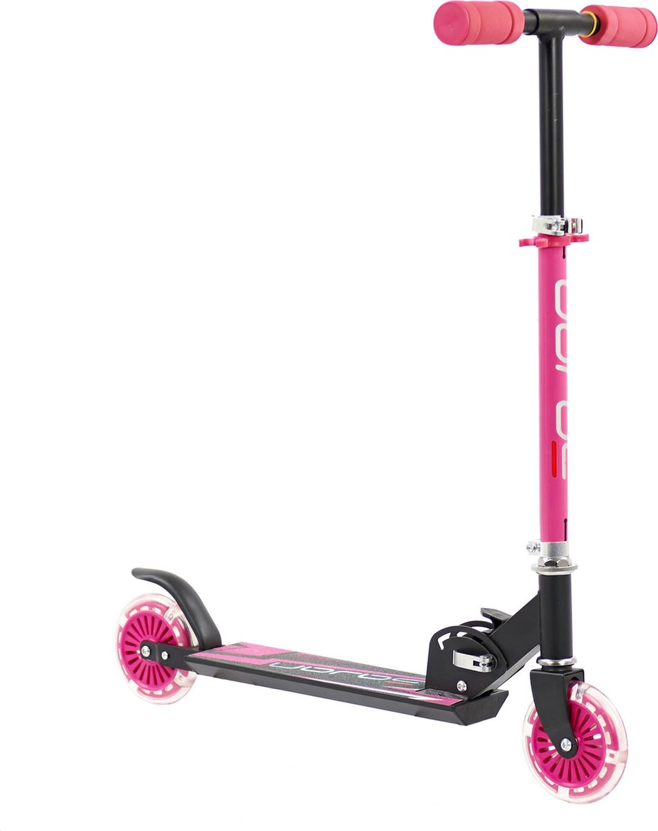 Sajan Kinderstep - LED Wielen - Aluminium - Roze - Autoped - Scooter