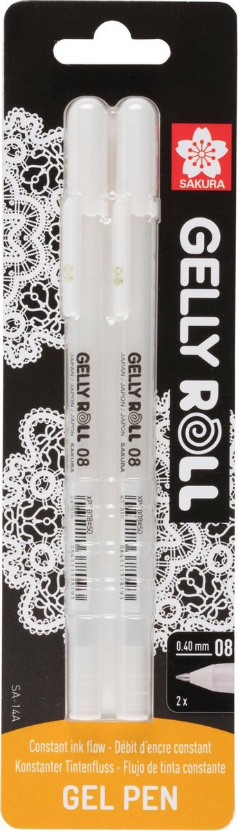 Sakura Gelly Roll 08 Wit, 2 stuks