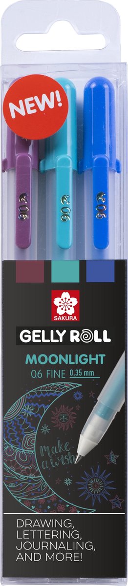 Sakura Gelly Roll Moonlight 06 gelpen set 3 - Galaxy - fluo effect