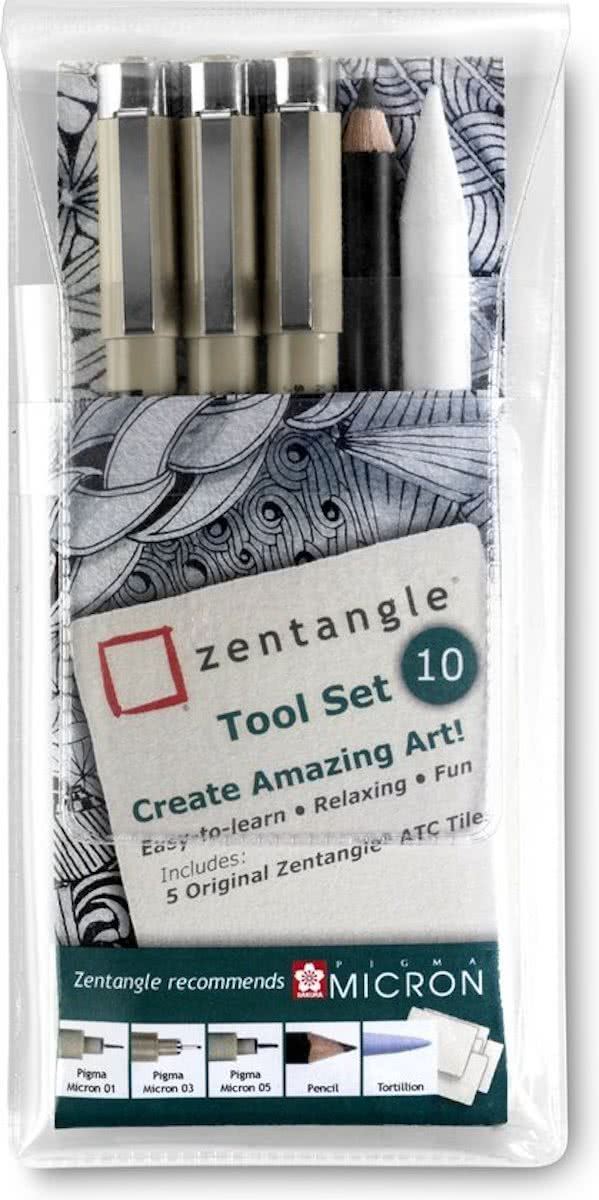 Zentangle Tool Set 10–delig - Sakura Pigma Micron + Basisboek Zentangle